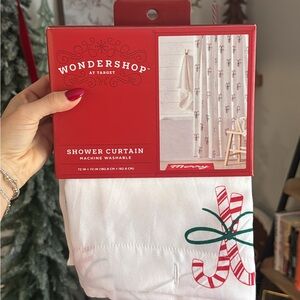Wondershop Red and White Candy Cane Shower Curtain